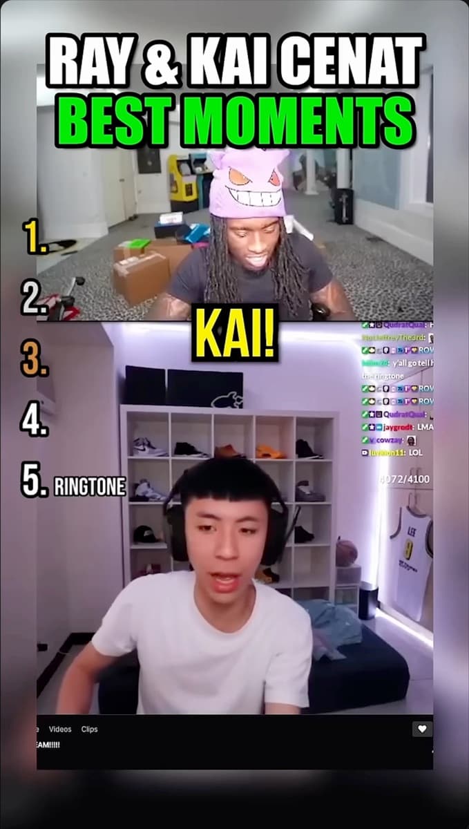 Ranking Ray and Kai Cenat best moments — countdown short